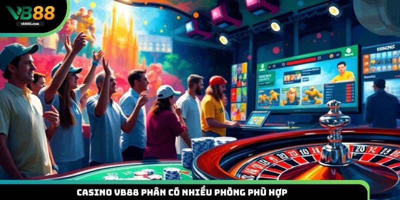 Casino VB88 phân có nhiều phòng phù hợp với khả năng chơi của nhiều người